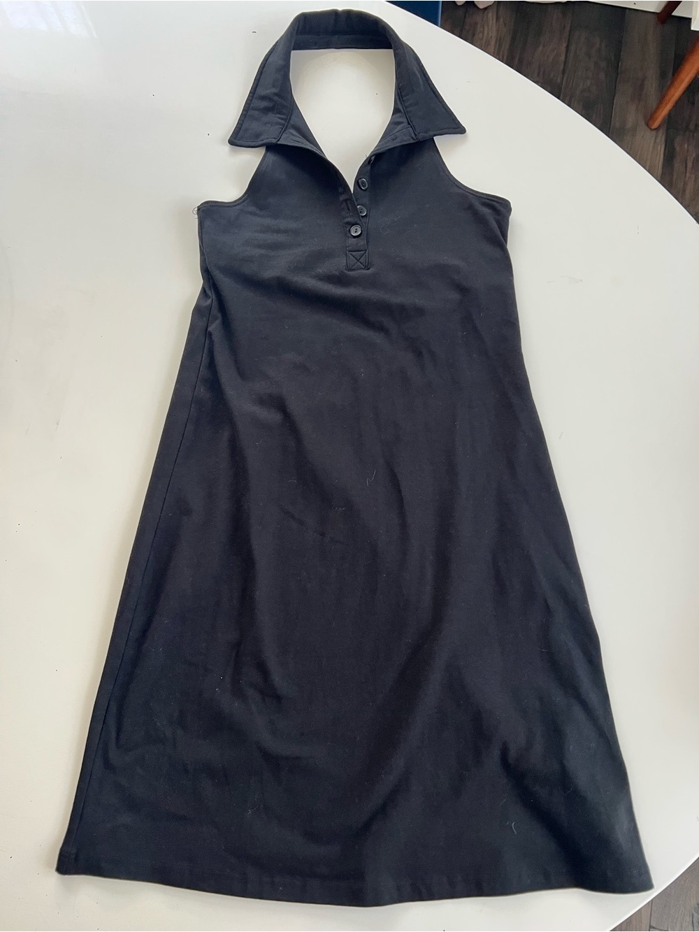 Hollister Black Sleeveless Halter Polo Mini Dress